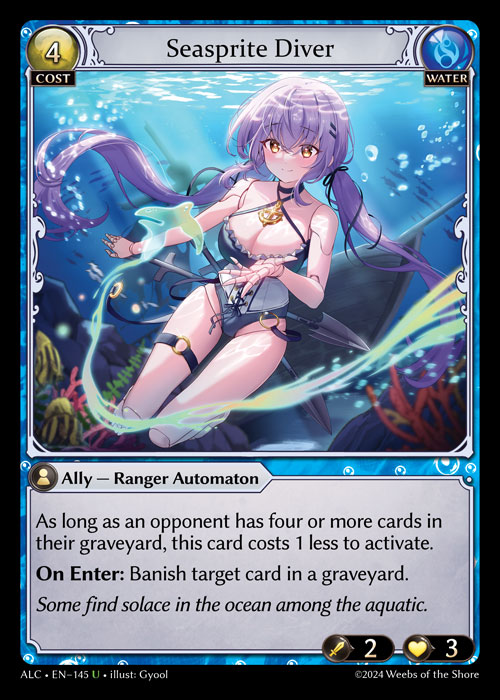 Seasprite Diver ALC-EN-145-Normal-Uncommon (U) - Alchemical Revolution - Grand Archive Card