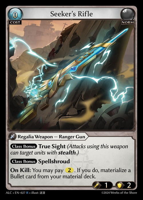 Seeker's Rifle ALC-EN-027-Normal-Rare (R) - Alchemical Revolution - Grand Archive Card