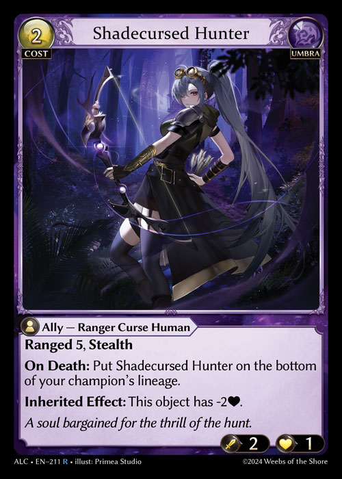 Shadecursed Hunter ALC-EN-211-Normal-Rare (R) - Alchemical Revolution - Grand Archive Card