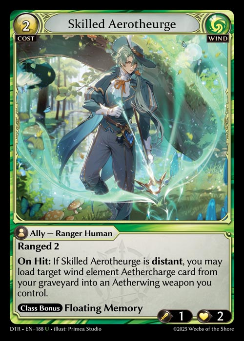 Skilled Aerotheurge DTR-EN-188-Normal-Uncommon (U) - Distorted Reflections - Grand Archive Card