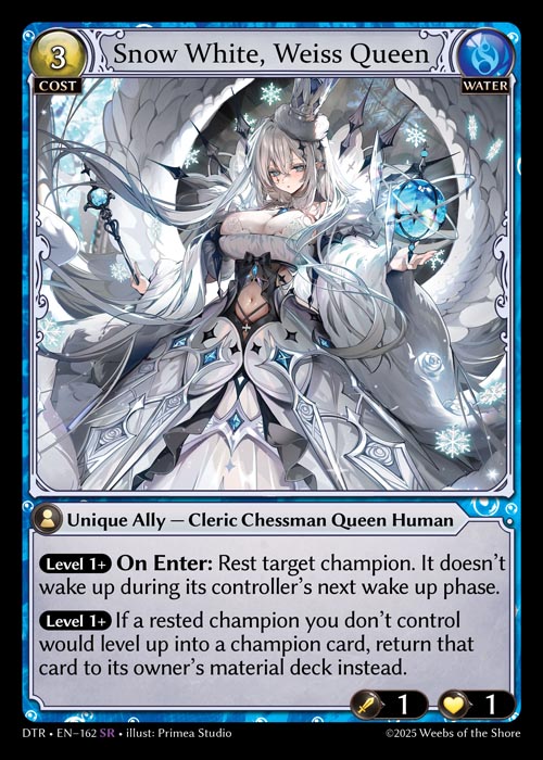Snow White, Weiss Queen DTR-EN-162-Normal-Super Rare (SR) - Distorted Reflections - Grand Archive Card