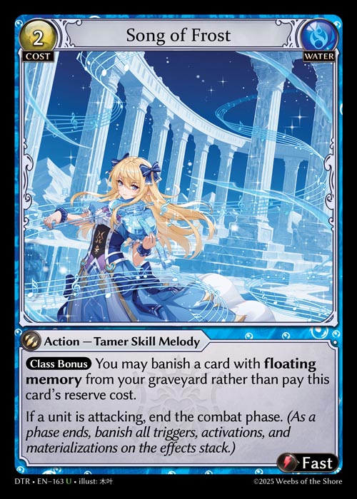 Song of Frost DTR-EN-163-Normal-Uncommon (U) - Distorted Reflections - Grand Archive Card