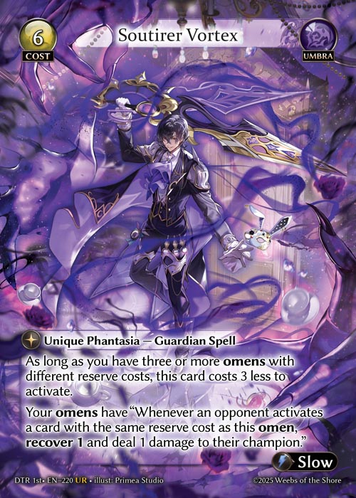 Soutirer Vortex DTR 1st-EN-220-Normal-Ultra Rare (UR) - Distorted Reflections First Edition - Grand Archive Card