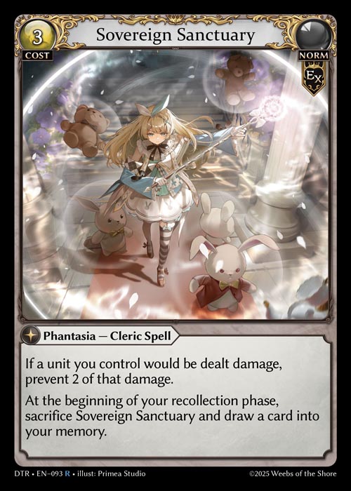 Sovereign Sanctuary DTR-EN-093-Normal-Rare (R) - Distorted Reflections - Grand Archive Card