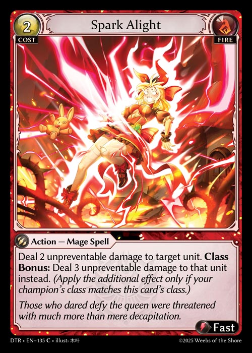 Spark Alight DTR-EN-135-Normal-Common (C) - Distorted Reflections - Grand Archive Card