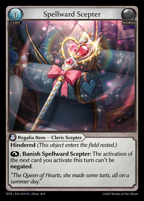 Spellward Scepter DTR-EN-019-Normal-Rare (R) - Distorted Reflections - Grand Archive Card