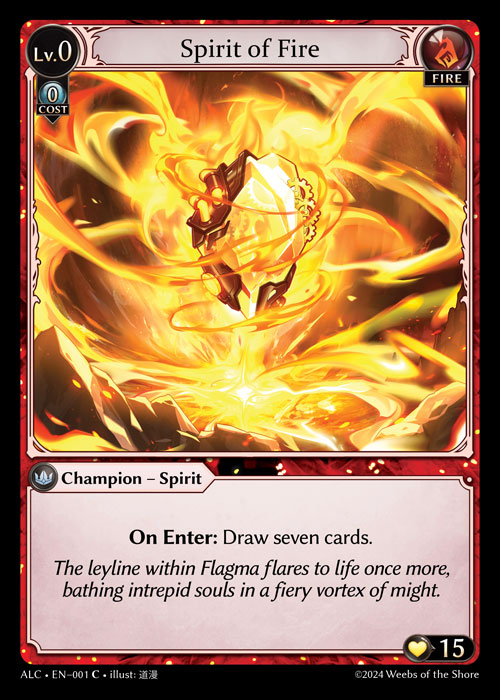 Spirit of Fire ALC-EN-001-Normal-Common (C) - Alchemical Revolution - Grand Archive Card