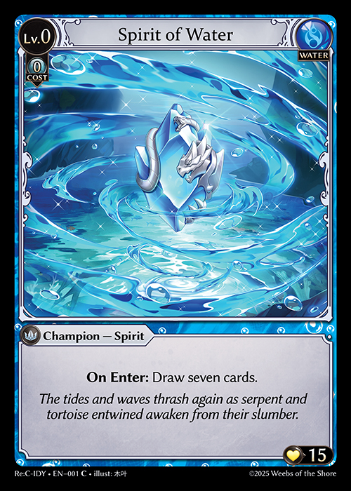 Spirit of Water ReC-IDY-EN-001-Normal-Common (C) - Re:Collection Idyll Corsage - Grand Archive Card