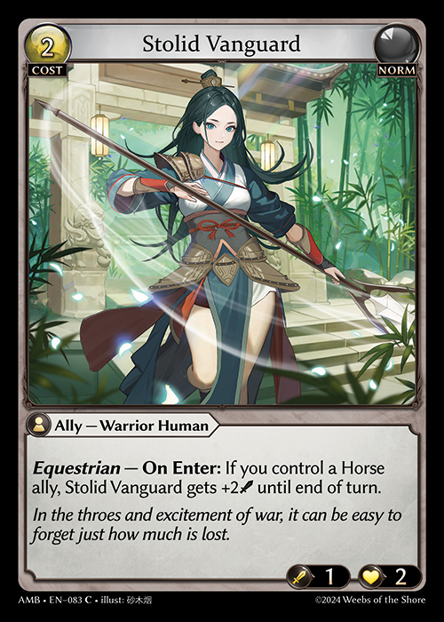 Stolid Vanguard AMB-EN-083-Normal-Common (C) - Mortal Ambition - Grand Archive Card