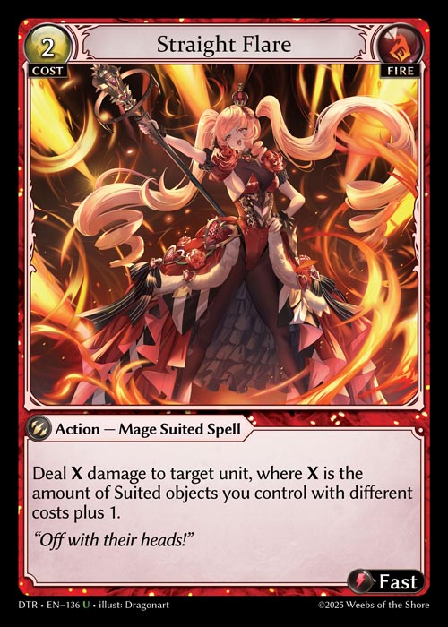 Straight Flare DTR-EN-136-Normal-Uncommon (U) - Distorted Reflections - Grand Archive Card