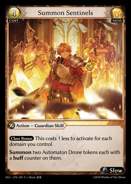 Summon Sentinels ALC-EN-201-Normal-Uncommon (U) - Alchemical Revolution - Grand Archive Card