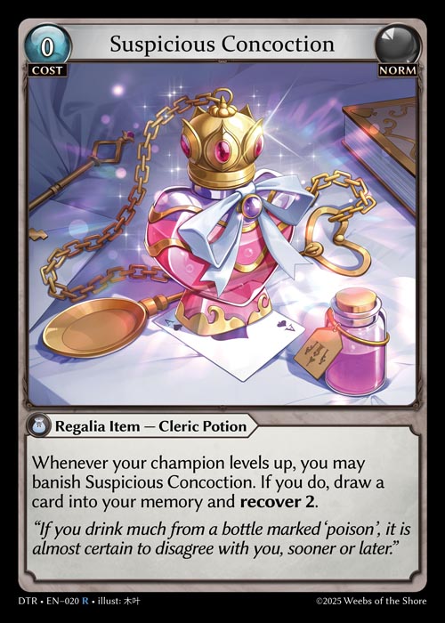 Suspicious Concoction DTR-EN-020-Normal-Rare (R) - Distorted Reflections - Grand Archive Card