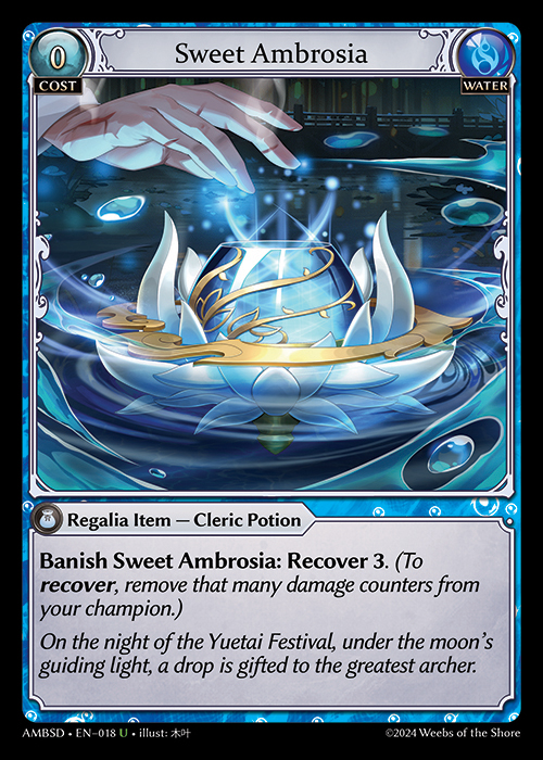 Sweet Ambrosia AMBSD-EN-018-Normal-Uncommon (U) - Mortal Ambition Starter Decks - Grand Archive Card