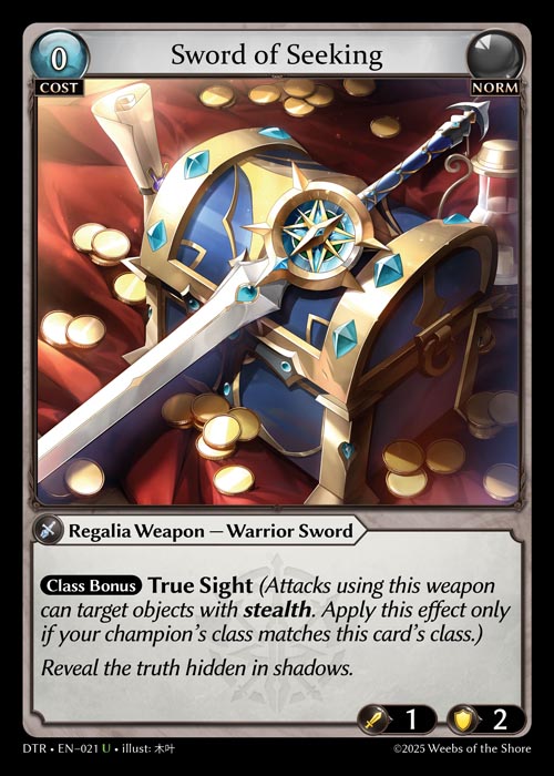 Sword of Seeking DTR-EN-021-Normal-Uncommon (U) - Distorted Reflections - Grand Archive Card