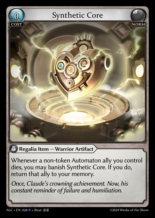 Synthetic Core ALC-EN-028-Normal-Rare (R) - Alchemical Revolution - Grand Archive Card