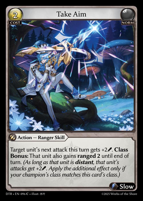 Take Aim DTR-EN-096-Normal-Common (C) - Distorted Reflections - Grand Archive Card