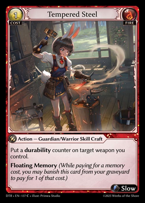 Tempered Steel DTR-EN-137-Normal-Common (C) - Distorted Reflections - Grand Archive Card