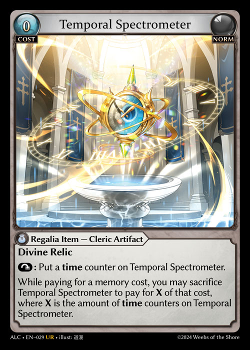 Temporal Spectrometer ALC-EN-029-Normal-Ultra Rare (UR) - Alchemical Revolution - Grand Archive Card