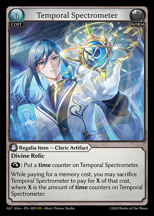 Temporal Spectrometer ALC Alter-EN-029-Normal-Ultra Rare (UR) - Alchemical Revolution Alter Edition - Grand Archive Card