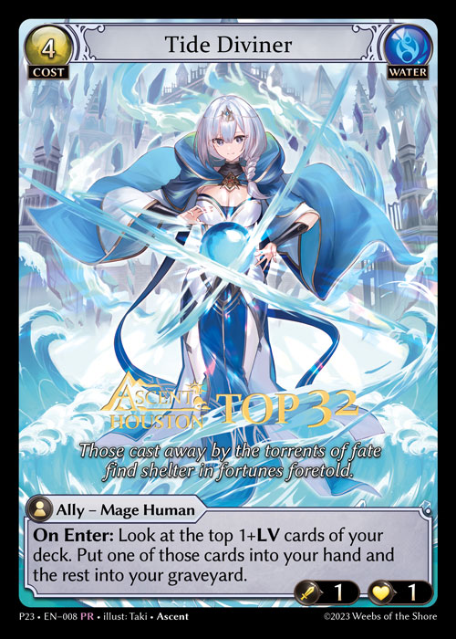 Tide Diviner P23-EN-008-Normal-Promotional Rare (PR) - Promotional 2023 - Grand Archive Card