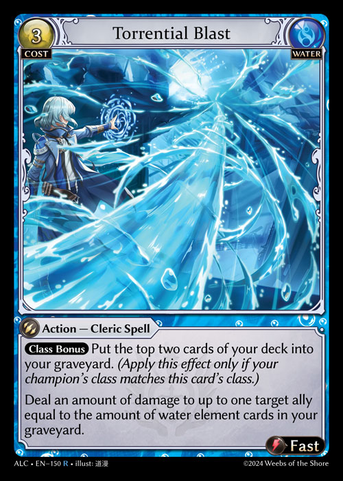 Torrential Blast ALC-EN-150-Normal-Rare (R) - Alchemical Revolution - Grand Archive Card