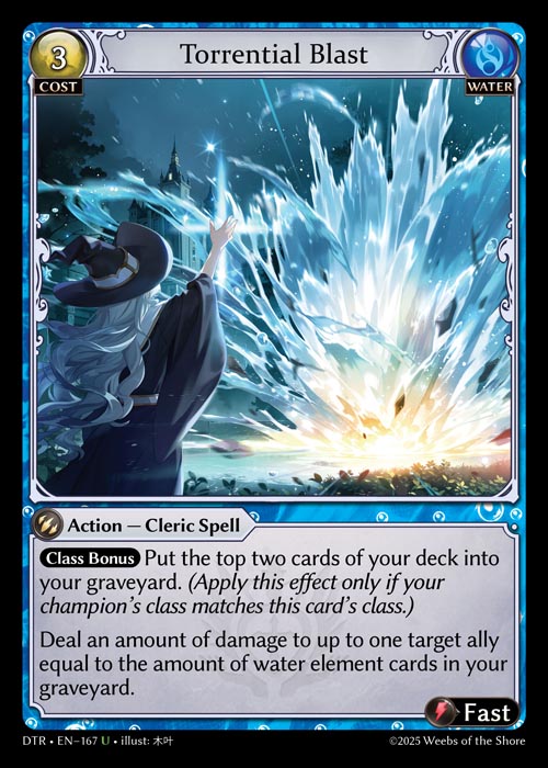 Torrential Blast DTR-EN-167-Normal-Uncommon (U) - Distorted Reflections - Grand Archive Card