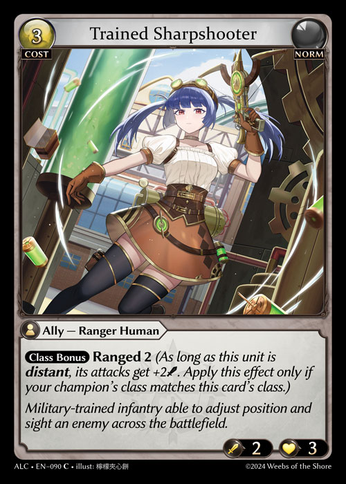 Trained Sharpshooter ALC-EN-090-Normal-Common (C) - Alchemical Revolution - Grand Archive Card