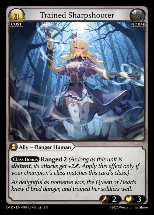 Trained Sharpshooter DTR-EN-099-Normal-Common (C) - Distorted Reflections - Grand Archive Card