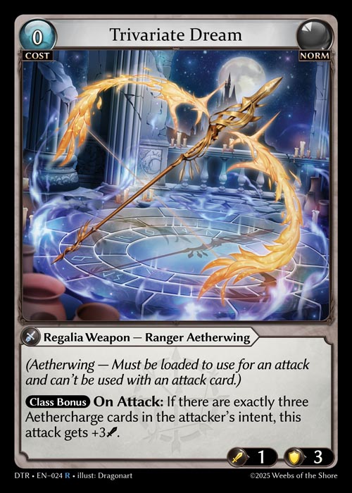 Trivariate Dream DTR-EN-024-Normal-Rare (R) - Distorted Reflections - Grand Archive Card