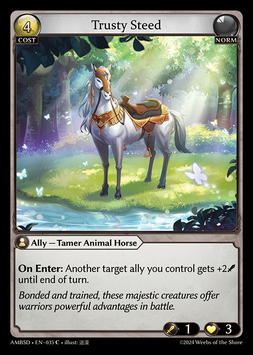 Trusty Steed AMBSD-EN-035-Normal-Common (C) - Mortal Ambition Starter Decks - Grand Archive Card