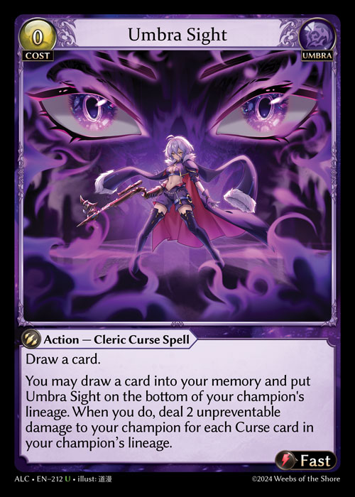 Umbra Sight ALC-EN-212-Normal-Uncommon (U) - Alchemical Revolution - Grand Archive Card
