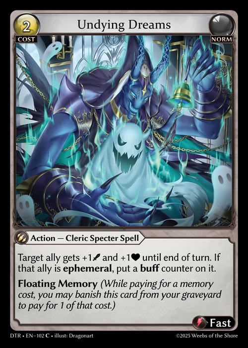 Undying Dreams DTR-EN-102-Normal-Common (C) - Distorted Reflections - Grand Archive Card