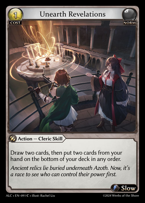 Unearth Revelations ALC-EN-091-Normal-Common (C) - Alchemical Revolution - Grand Archive Card