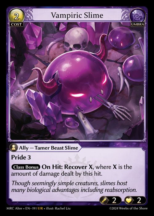 Vampiric Slime MRC Alter-EN-191-Normal-Ultra Rare (UR) - Mercurial Heart Alter Edition - Grand Archive Card