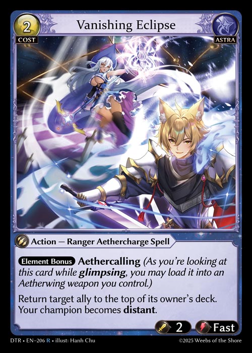 Vanishing Eclipse DTR-EN-206-Normal-Rare (R) - Distorted Reflections - Grand Archive Card