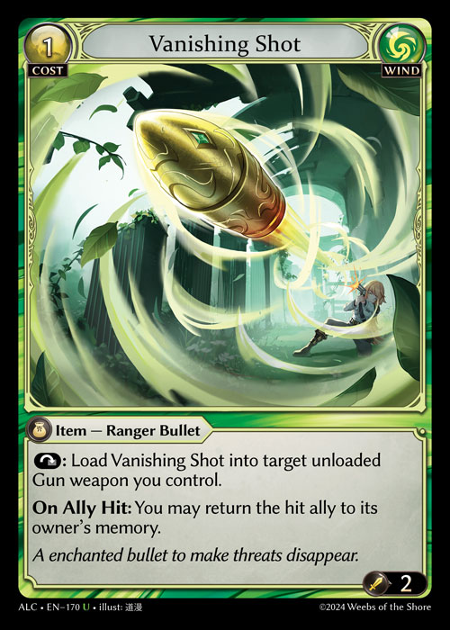 Vanishing Shot ALC-EN-170-Normal-Uncommon (U) - Alchemical Revolution - Grand Archive Card
