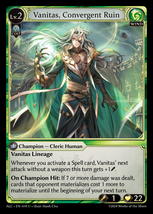 Vanitas, Convergent Ruin ALC-EN-019-Normal-Uncommon (U) - Alchemical Revolution - Grand Archive Card