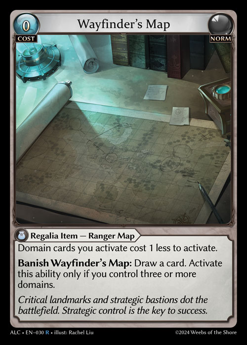 Wayfinder's Map ALC-EN-030-Normal-Rare (R) - Alchemical Revolution - Grand Archive Card