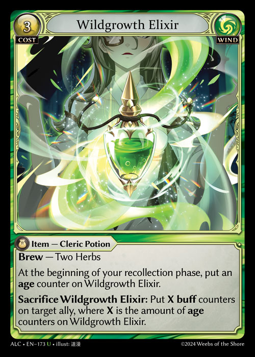 Wildgrowth Elixir ALC-EN-173-Normal-Uncommon (U) - Alchemical Revolution - Grand Archive Card