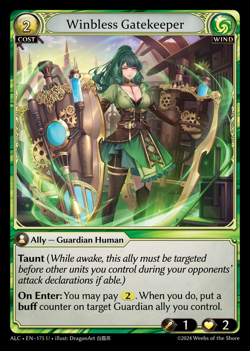 Winbless Gatekeeper ALC-EN-175-Normal-Uncommon (U) - Alchemical Revolution - Grand Archive Card