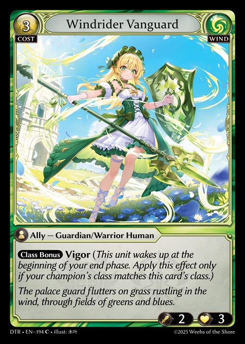 Windrider Vanguard DTR-EN-194-Normal-Common (C) - Distorted Reflections - Grand Archive Card