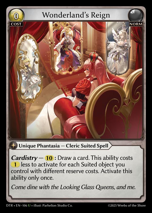 Wonderland's Reign DTR-EN-106-Normal-Uncommon (U) - Distorted Reflections - Grand Archive Card