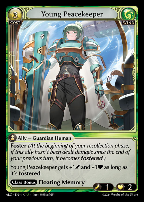 Young Peacekeeper ALC-EN-177-Normal-Uncommon (U) - Alchemical Revolution - Grand Archive Card