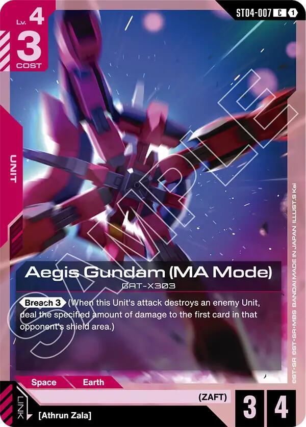 aegis gundam ma mode ST04-007 Starter Deck 09: Destiny Ignition Gundam card