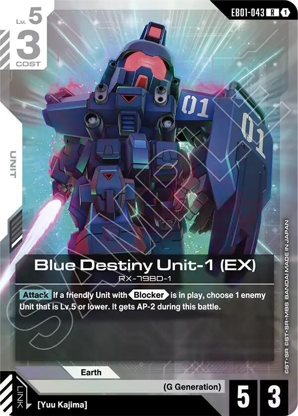 blue destiny unit 1 ex EB01-043 Eternal Nexus Gundam card
