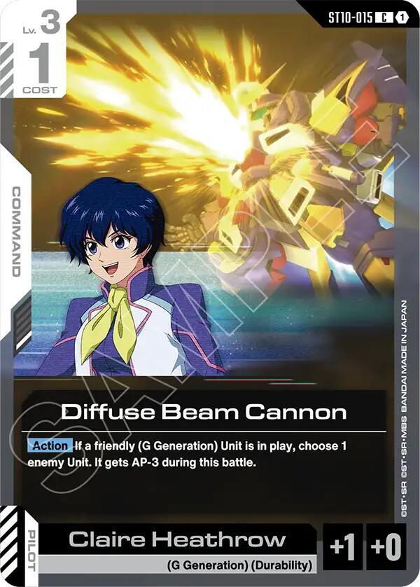 diffuse beam cannon ST10-015 Starter Deck 10: Generation Pulse Gundam card