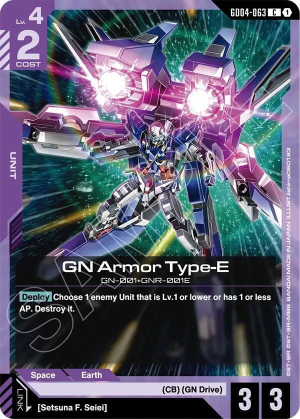 gn armor type e GD04-063 Phantom Aria Gundam card