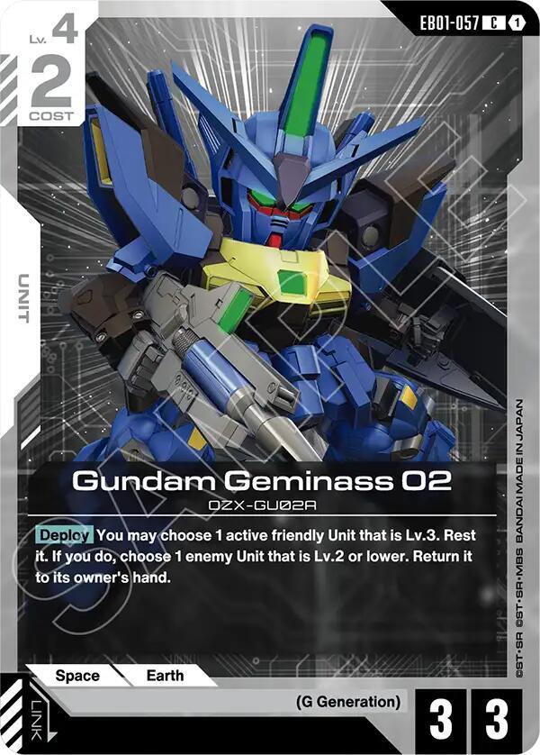gundam geminass 02 EB01-057 Eternal Nexus Gundam card