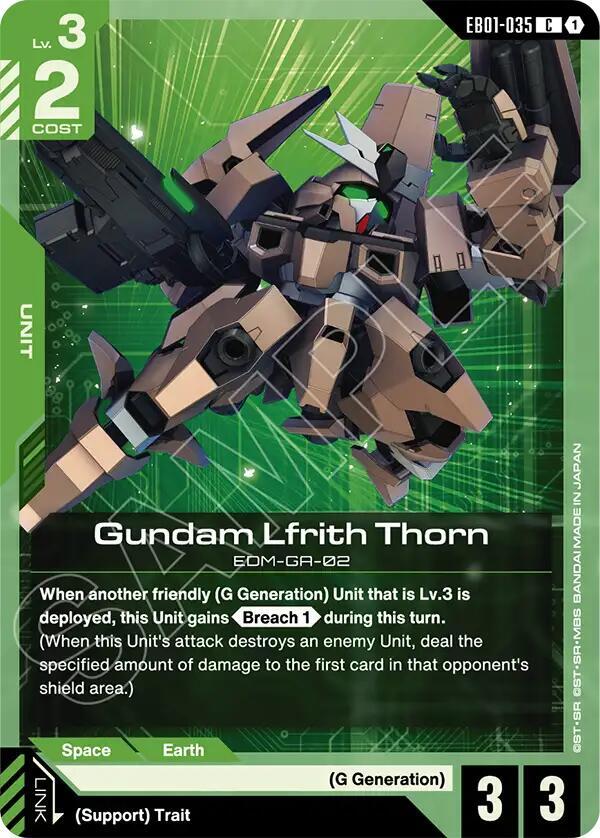 gundam lfrith thorn EB01-035 Eternal Nexus Gundam card