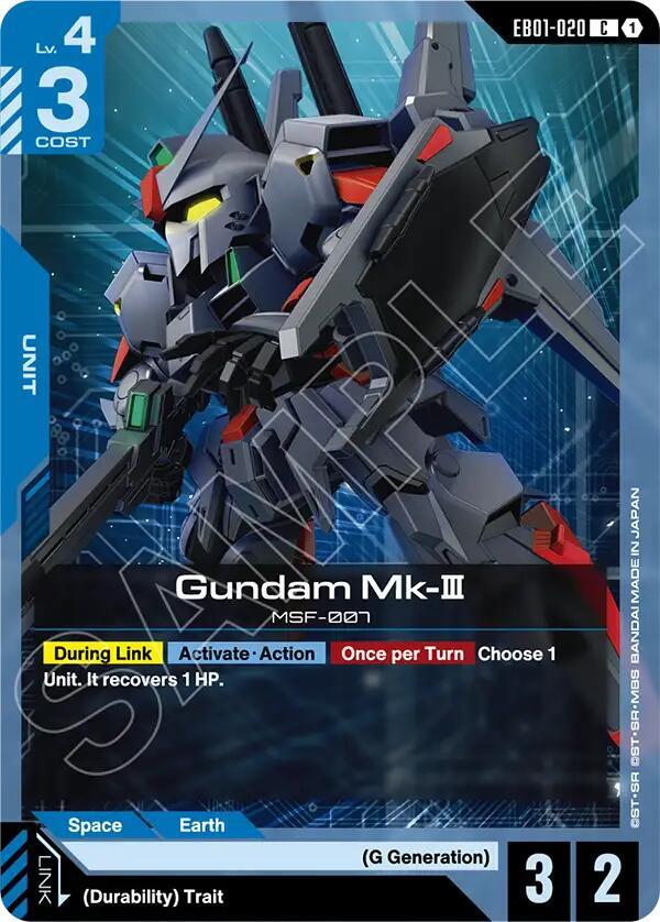 gundam mk iii EB01-020 Eternal Nexus Gundam card